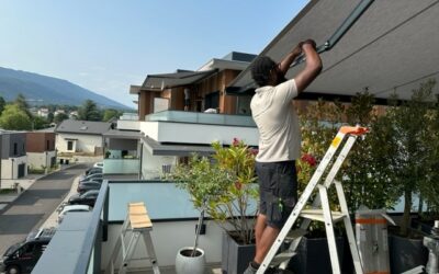 Réalisation : pose de store coffre motorisé en copropriété à Annecy
